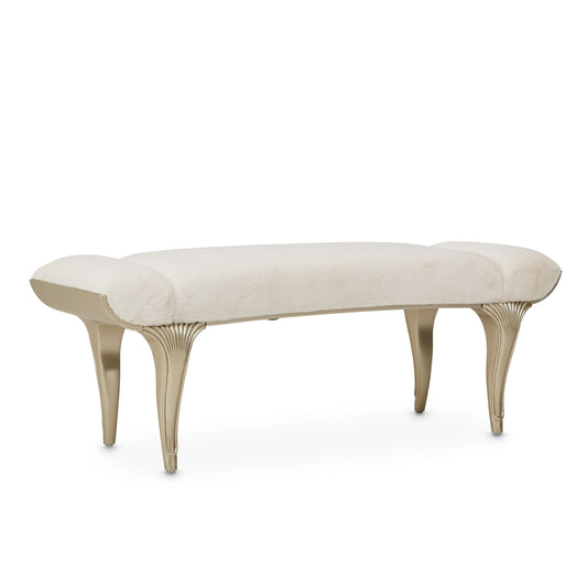 Villa-Cherie Hazelnut/Faux Fur Bed Bench - Ornate Home