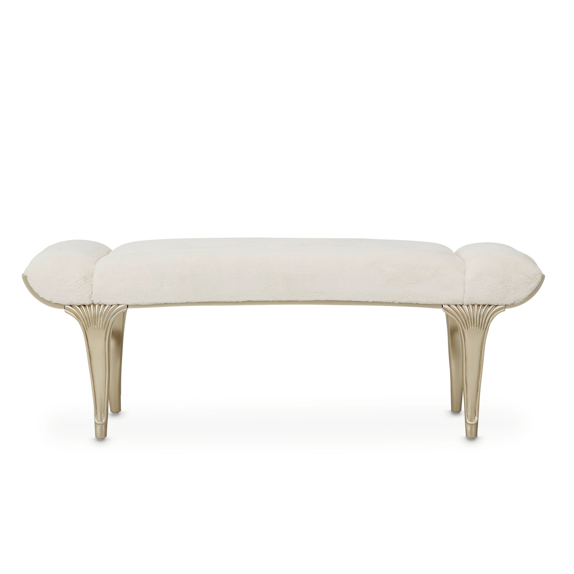 Villa-Cherie Hazelnut/Faux Fur Bed Bench - Ornate Home