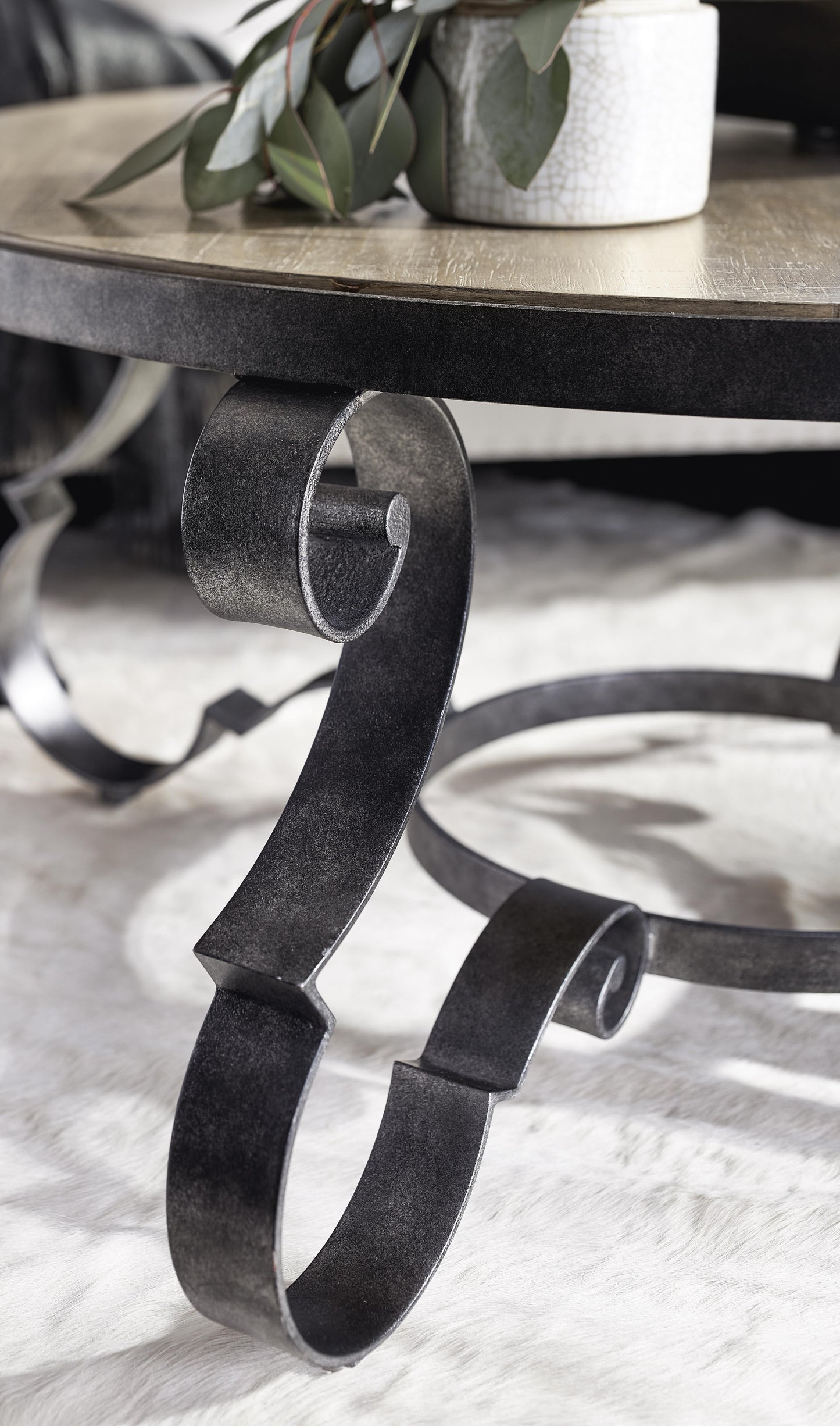 Villa Toscana Textured Carbone/Criollo Cocktail Table - Ornate Home