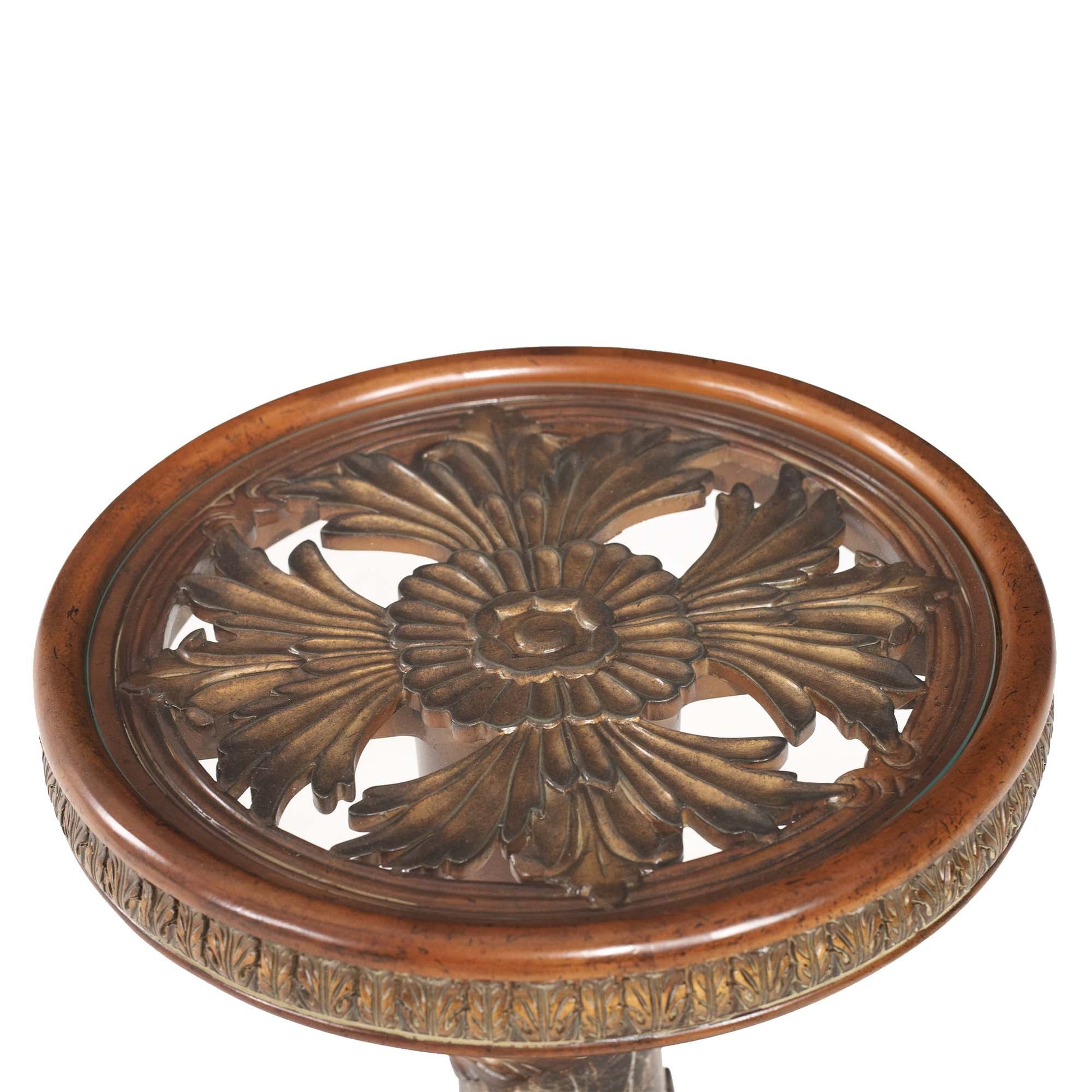 Villa Valencia Classic Chestnut Chairside Table - Ornate Home