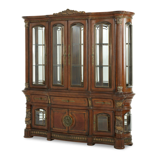 Villa Valencia Classic Chestnut China Cabinet - Ornate Home