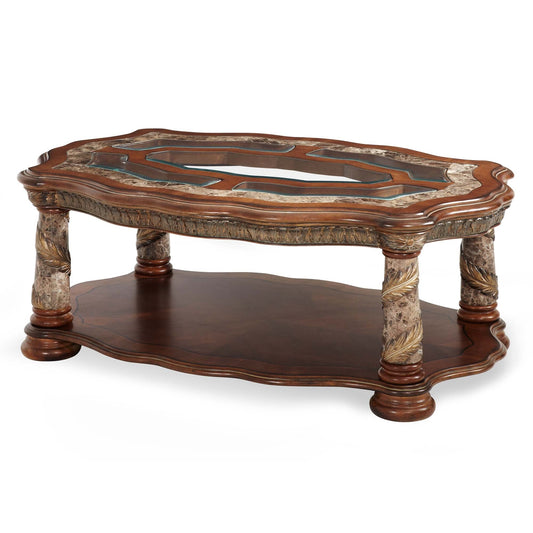 Villa Valencia Classic Chestnut Cocktail Table - Ornate Home