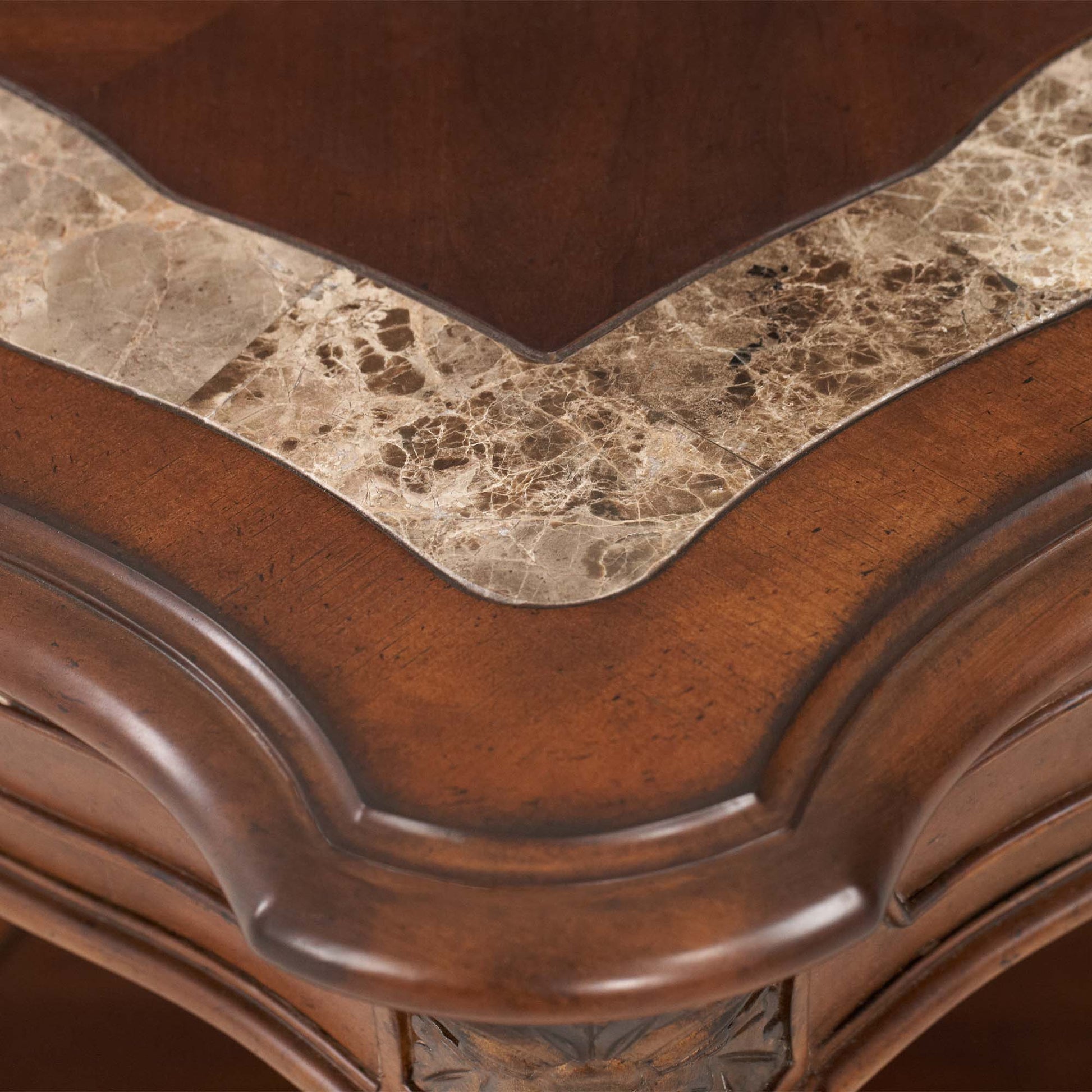 Villa Valencia Classic Chestnut End Table - Ornate Home