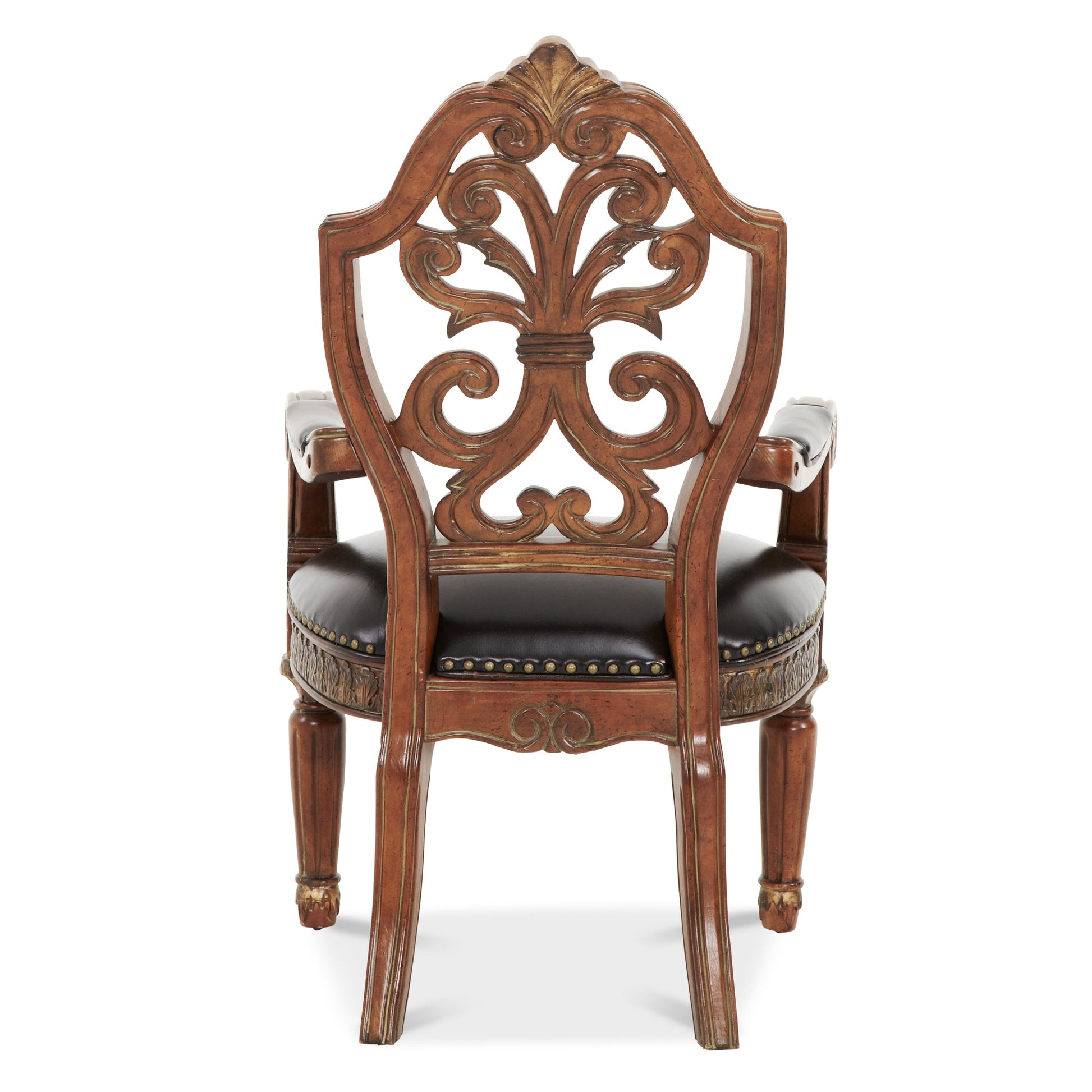 Villa Valencia Classic Chestnut Pull-up Desk Arm Chair - Ornate Home