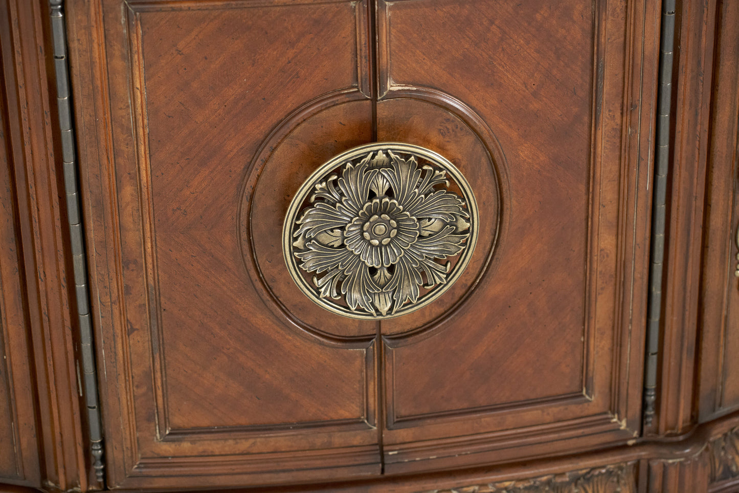 Villa Valencia Classic Chestnut Sideboard with Mirror - Ornate Home