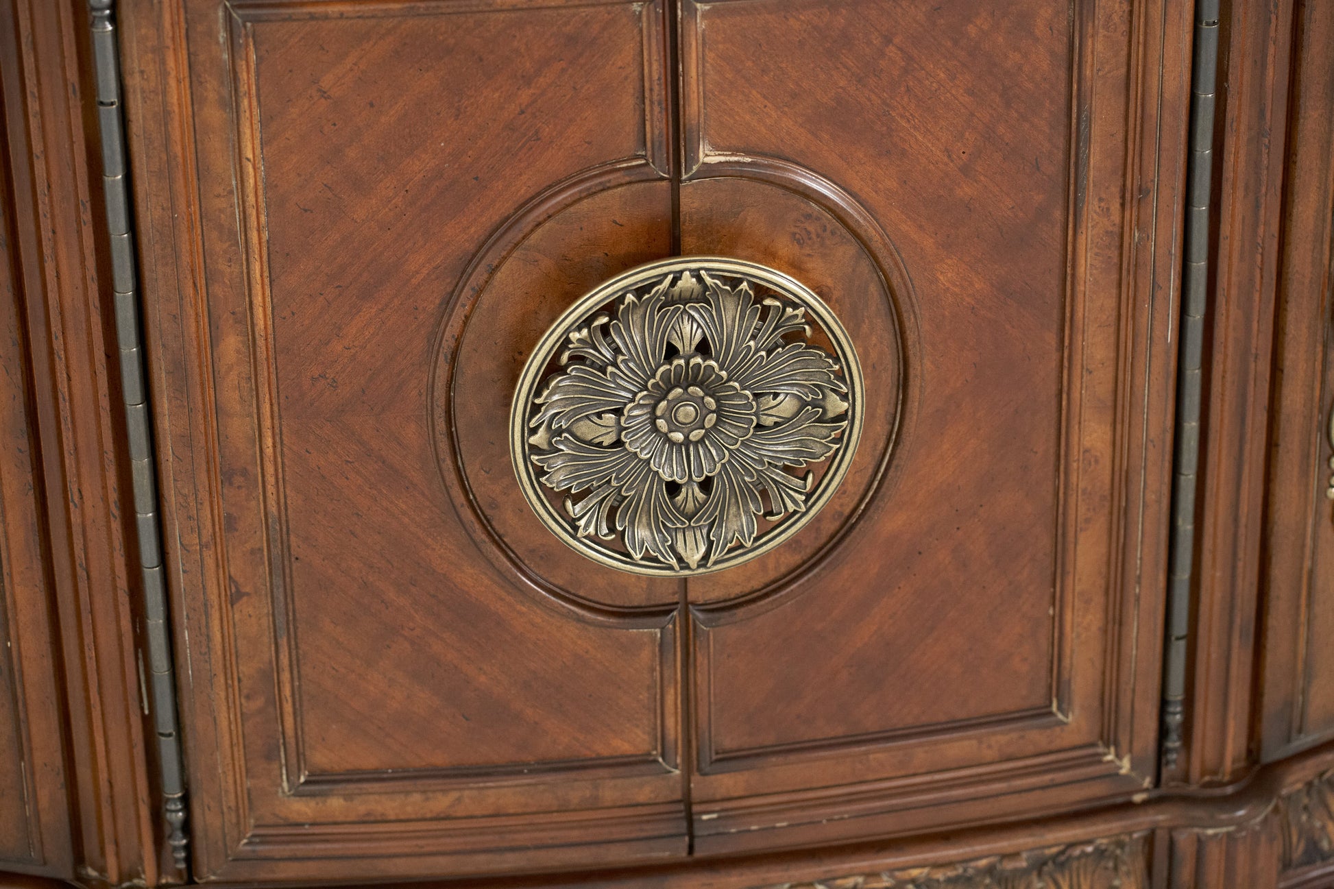 Villa Valencia Classic Chestnut Sideboard with Mirror - Ornate Home