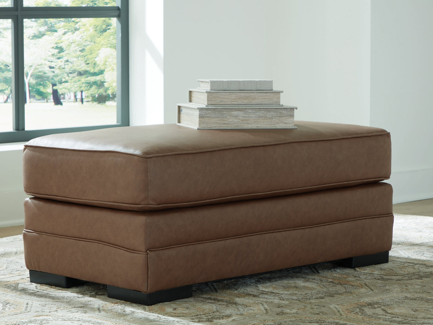 VillaCourt Caramel Ottoman- Viva Furn