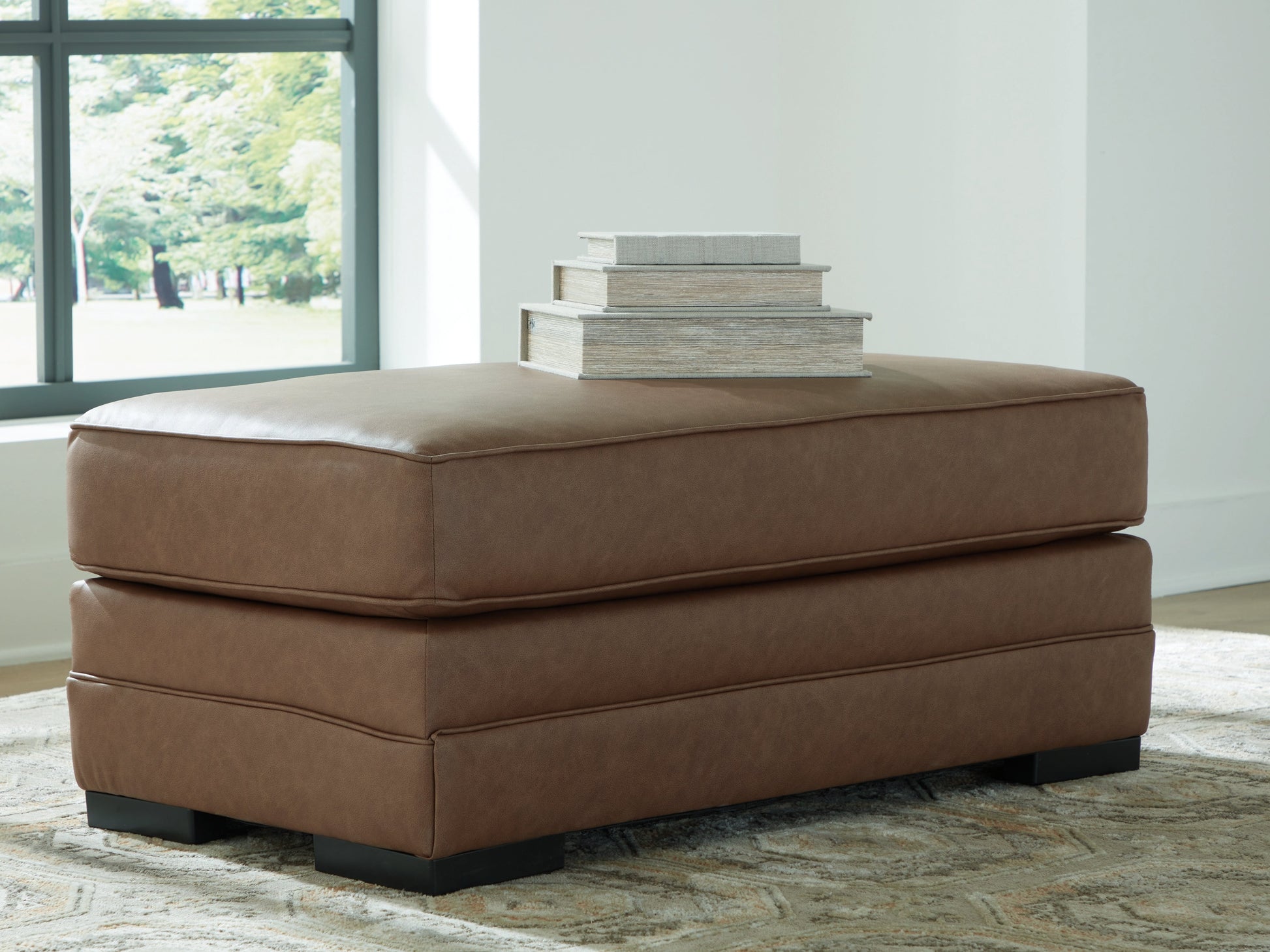 VillaCourt Caramel Ottoman- Viva Furn