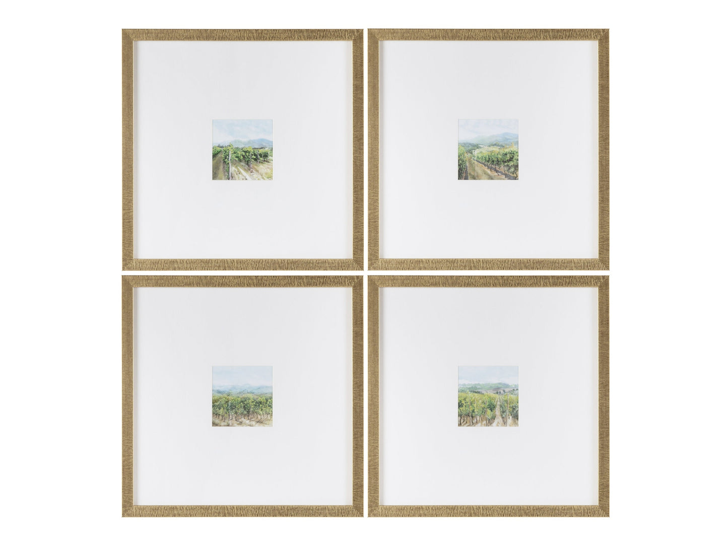 Vineyards Green/Gold Print - Ornate Home