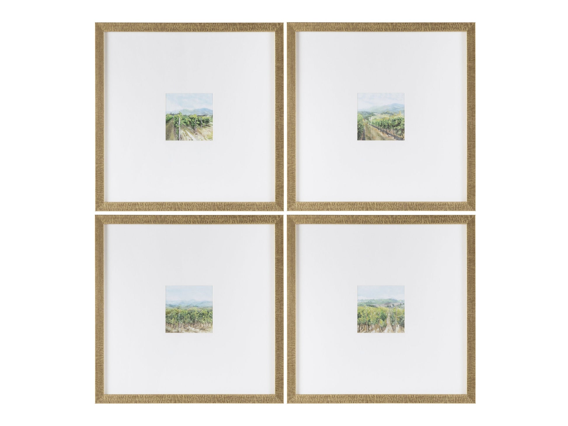 Vineyards Green/Gold Print - Ornate Home