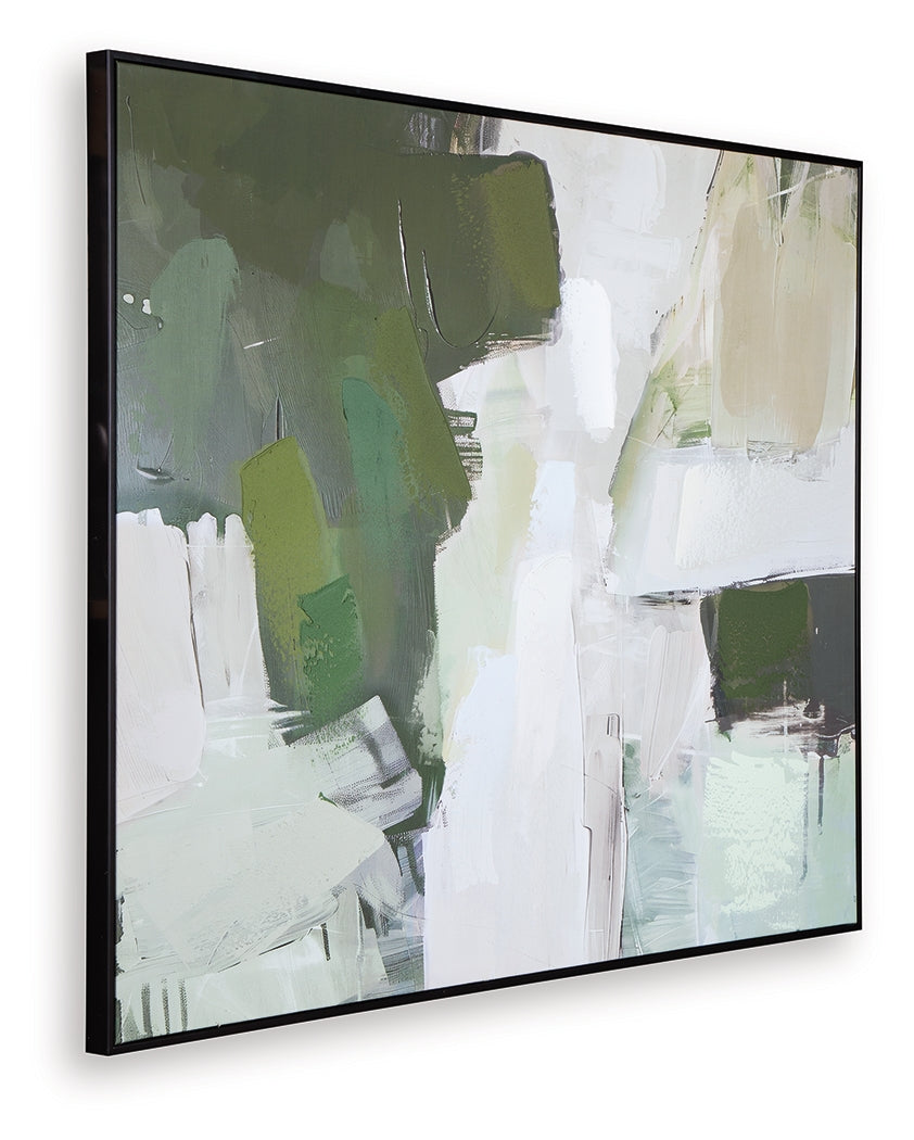 Vinick Green/Gray/White Wall Art- Viva Furn