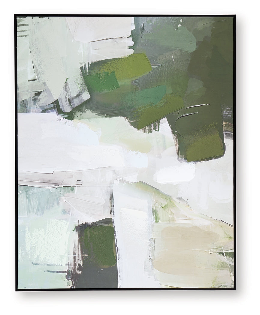 Vinick Green/Gray/White Wall Art- Viva Furn