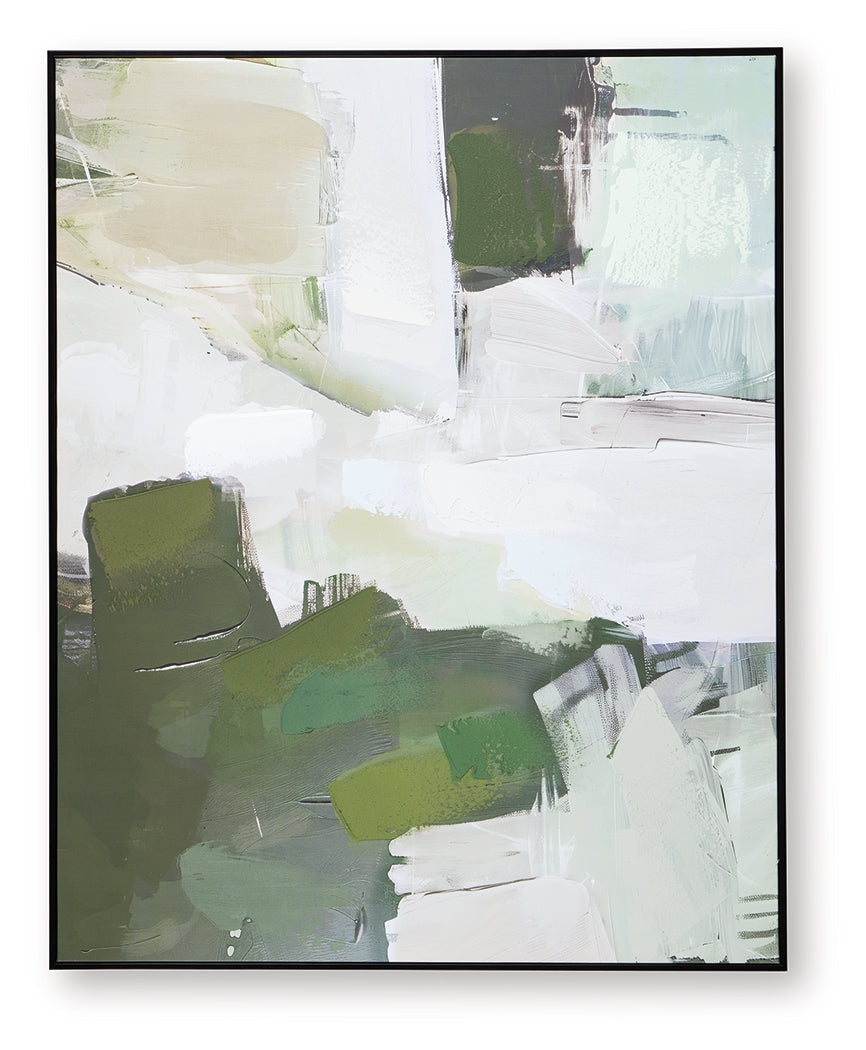 Vinick Green/Gray/White Wall Art- Viva Furn