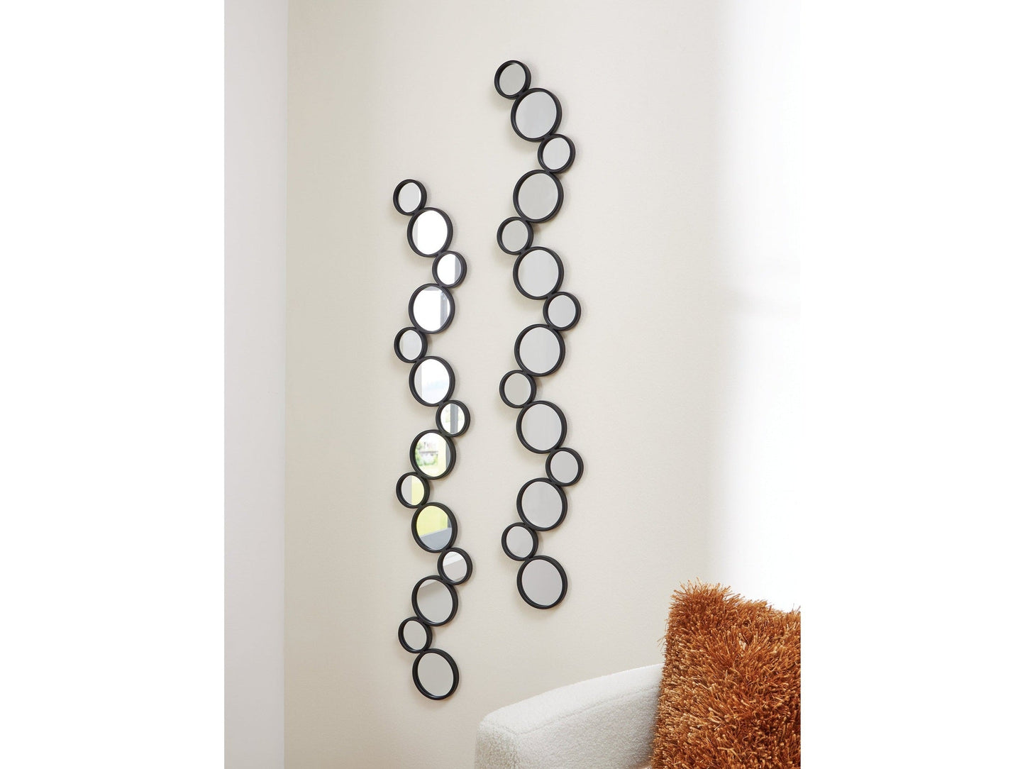 Vinler Black Accent Mirror Set (Set of 2)- Viva Furn