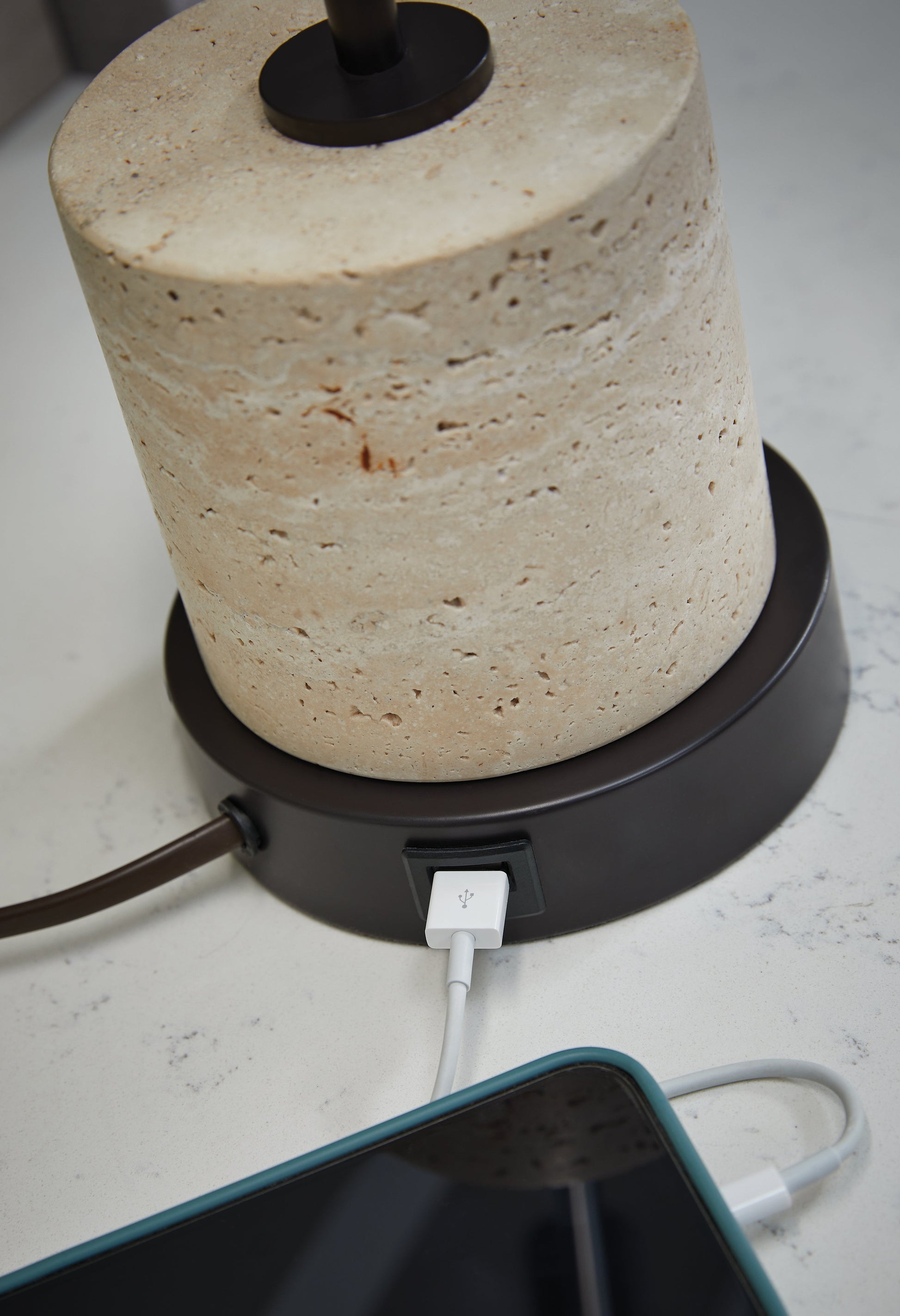 Vinmour Brown/Beige Desk Lamp- Viva Furn