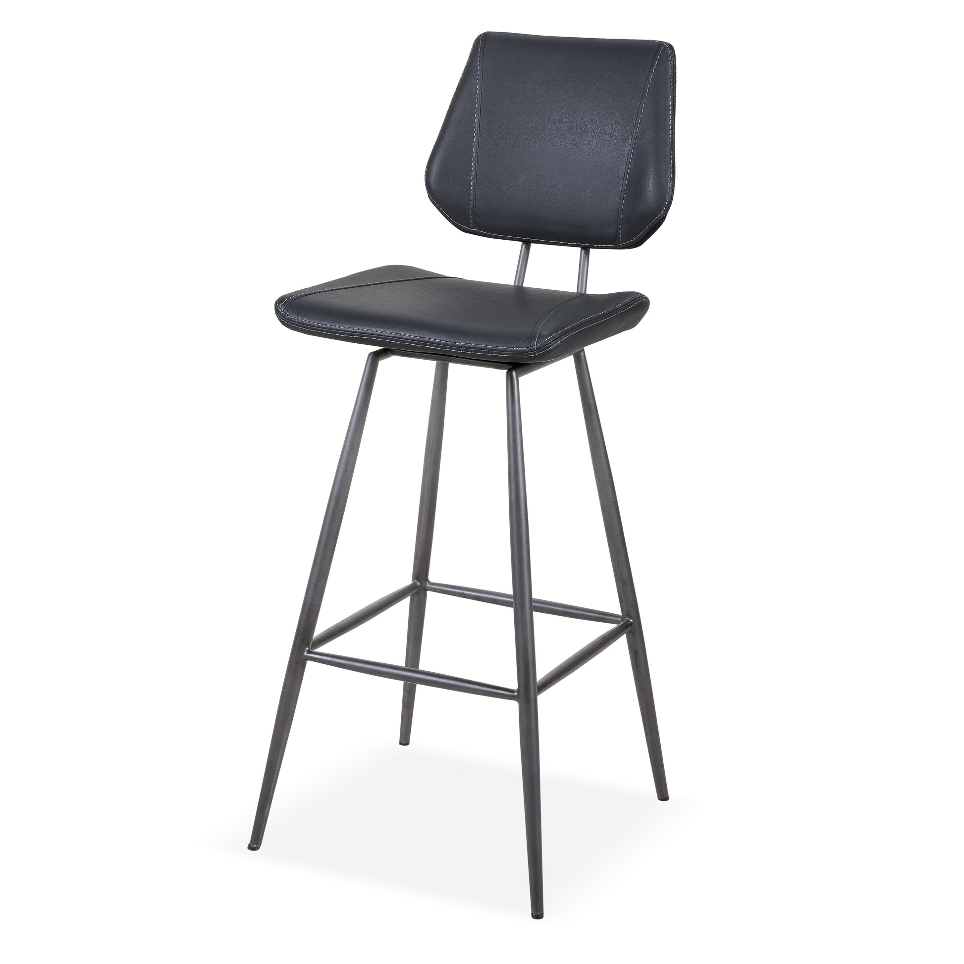 Vinson Modern Swivel Bar Stool in Cobalt (Set of 2) - Ornate Home