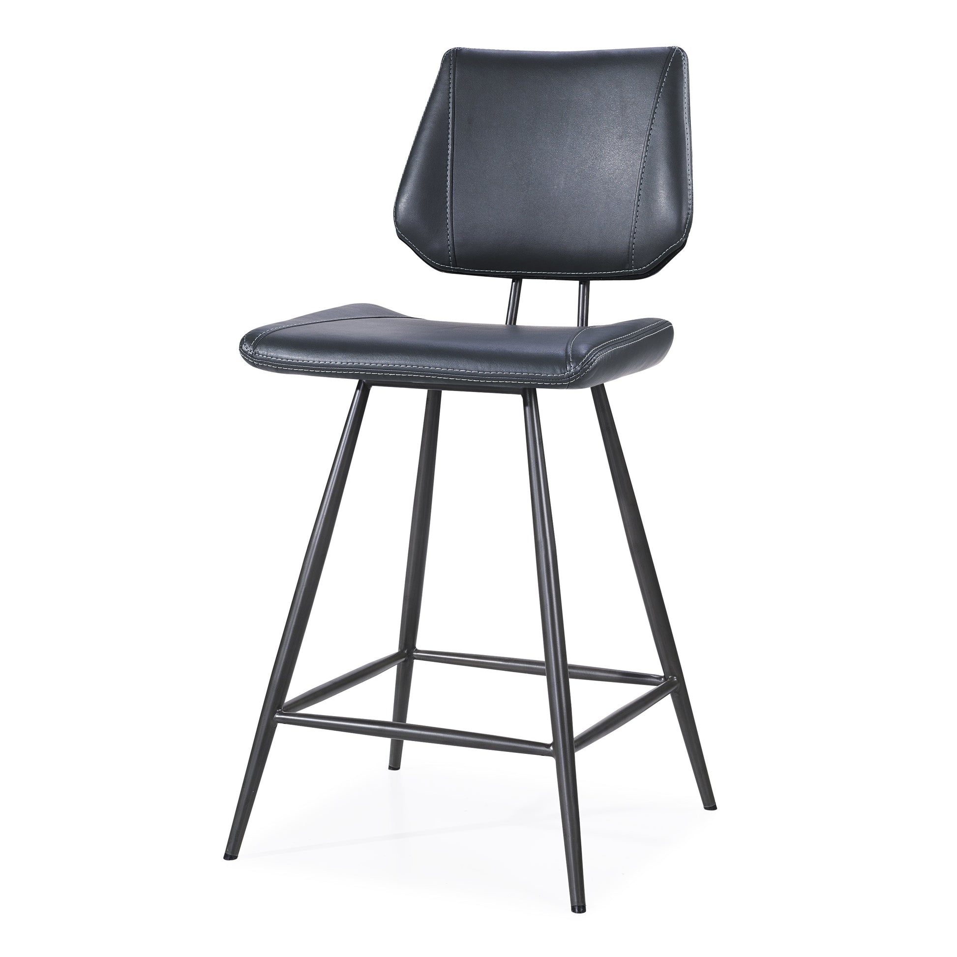 Vinson Modern Swivel Counter Stool in Cobalt (Set of 2) - Ornate Home