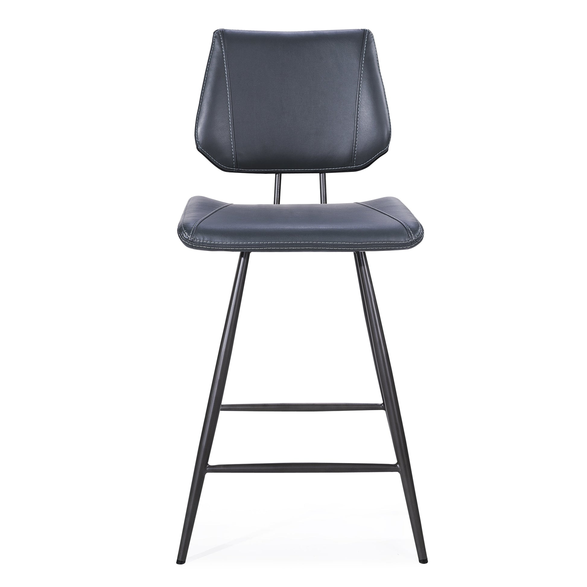 Vinson Modern Swivel Counter Stool in Cobalt (Set of 2) - Ornate Home