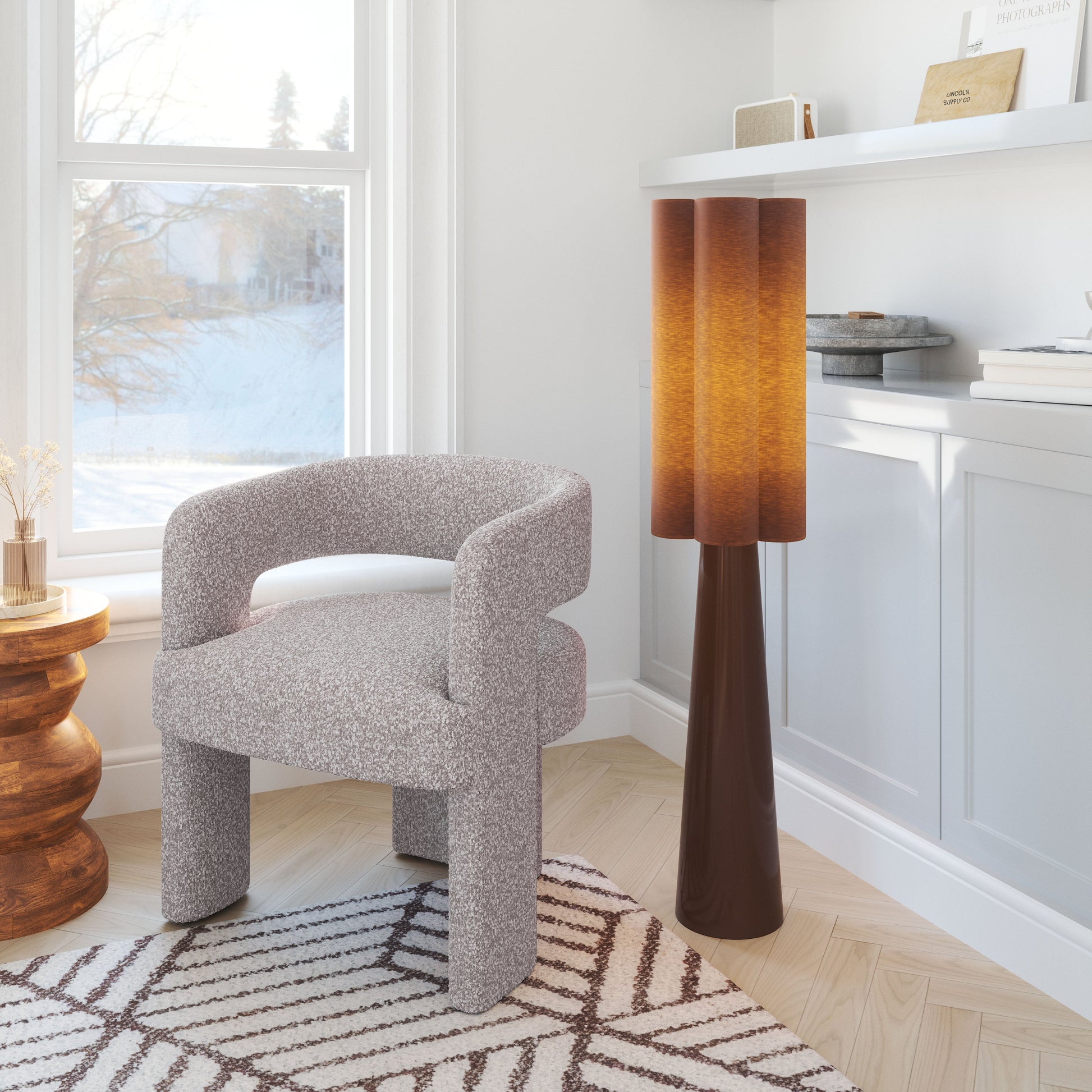 Violet Brown Floor Lamp - Ornate Home