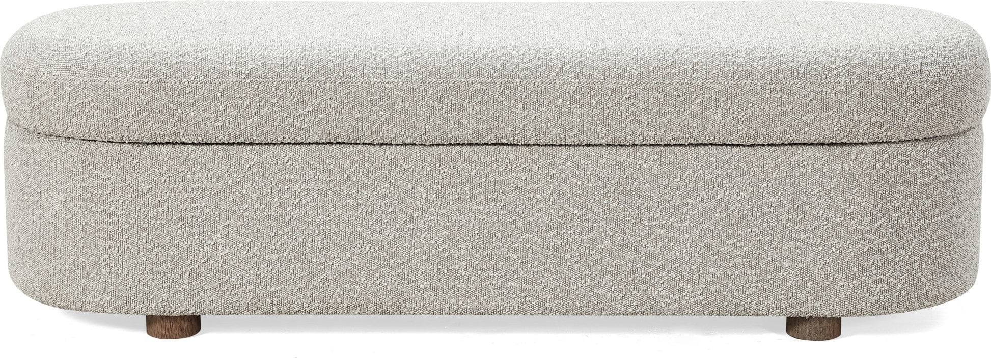 Virgil Kiki Cotton Ball Upholstered Hinged Storage Bench - Ornate Home