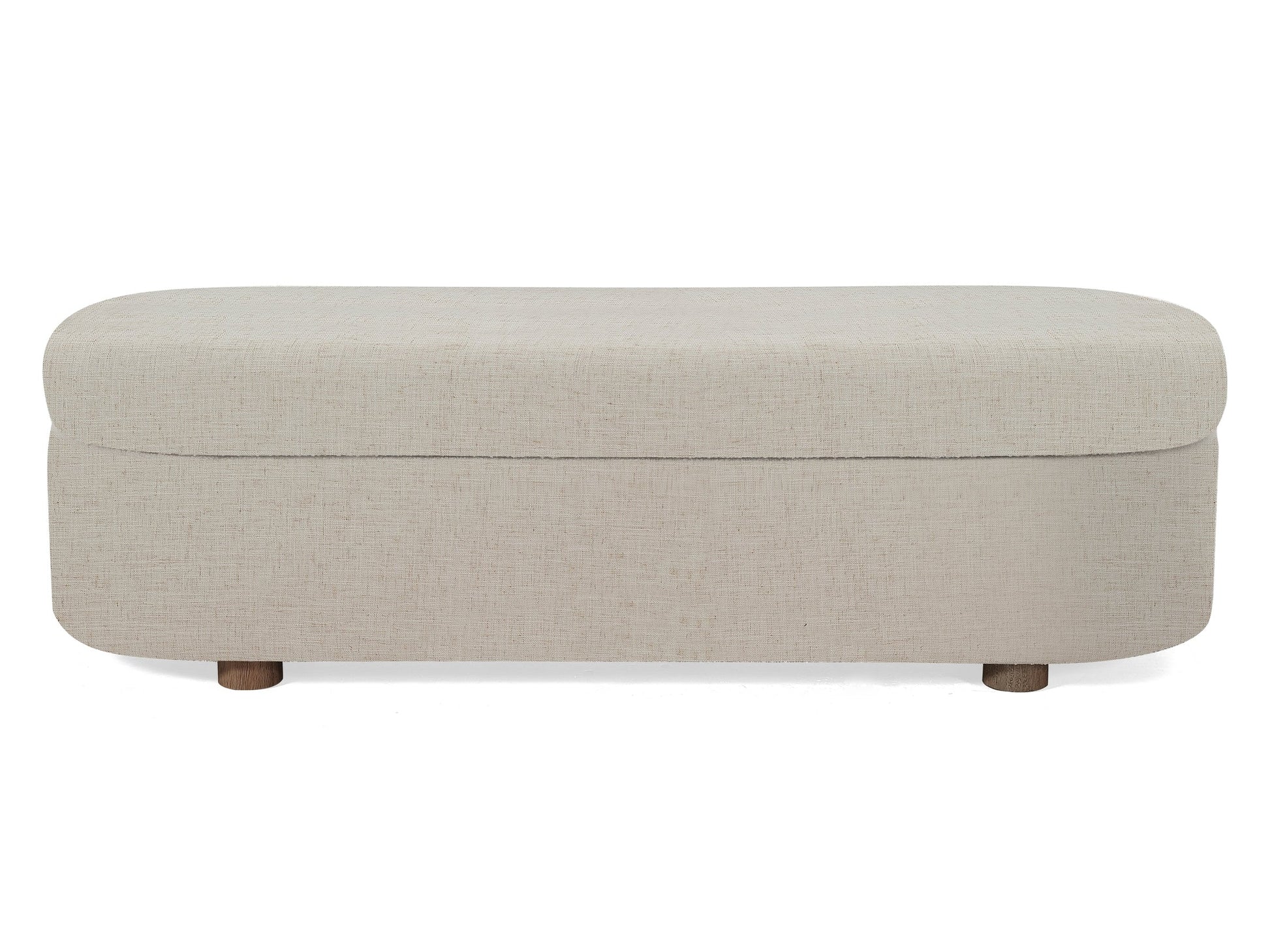 Virgil Kiki Whipped Honey Upholstered Storage Bench - Ornate Home