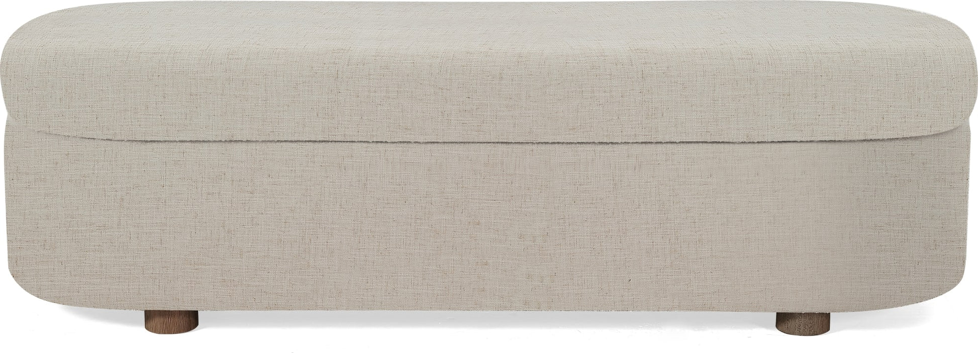 Virgil Kiki Whipped Honey Upholstered Storage Bench - Ornate Home