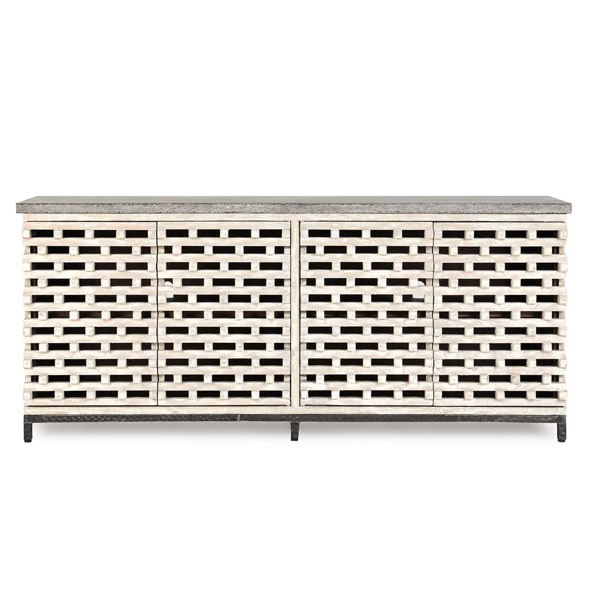 Virginia Timeworn Cream/Blue Stone Sideboard - Ornate Home