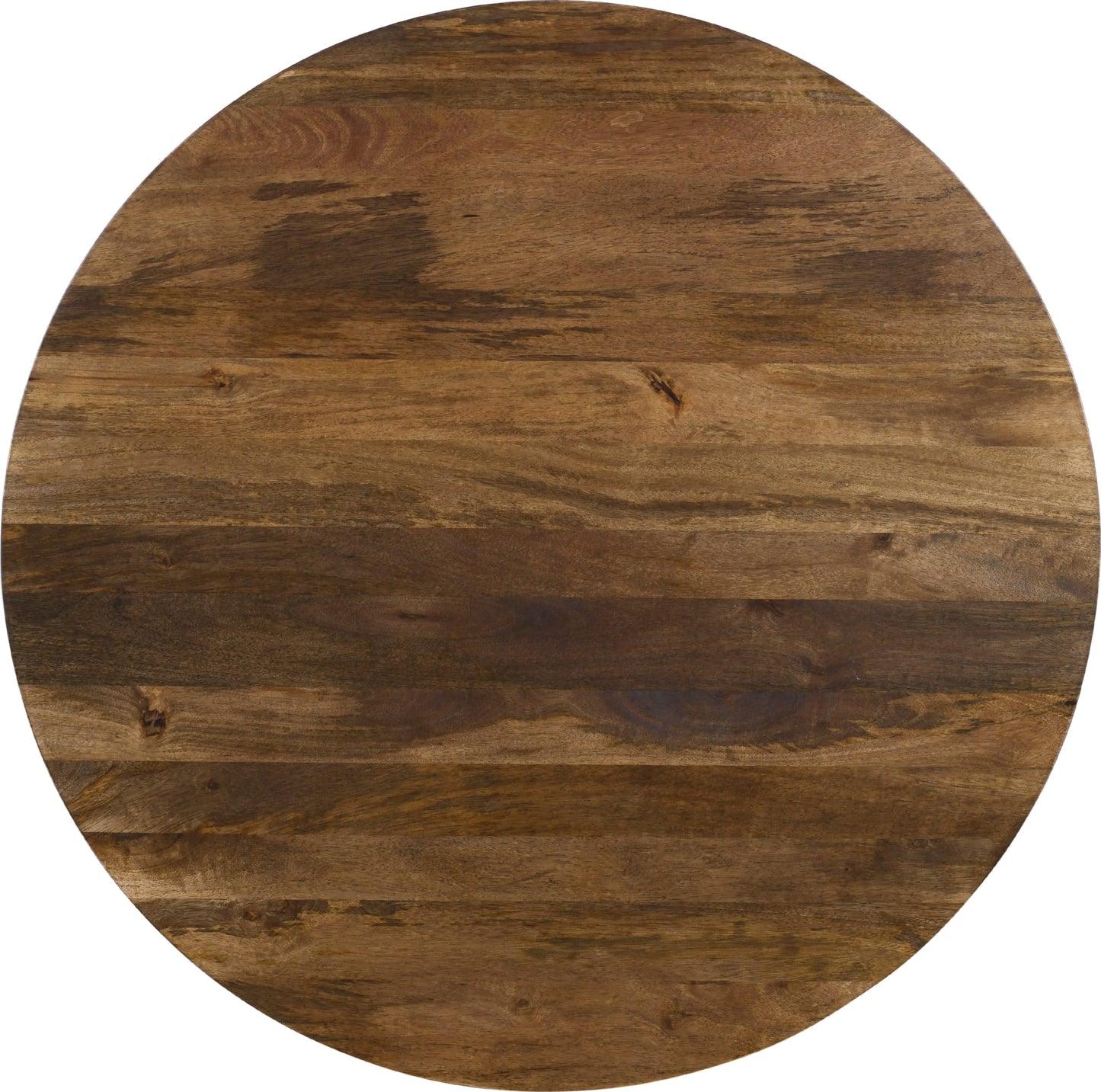 Virton Smoked Brown Solid Wood Round Coffee Table - Ornate Home
