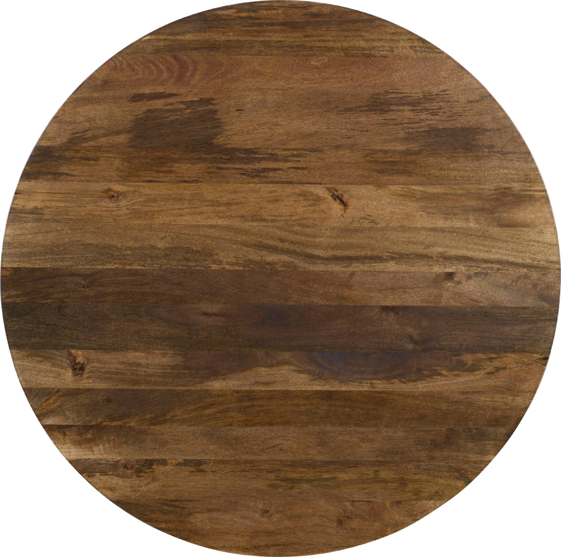 Virton Smoked Brown Solid Wood Round Coffee Table - Ornate Home
