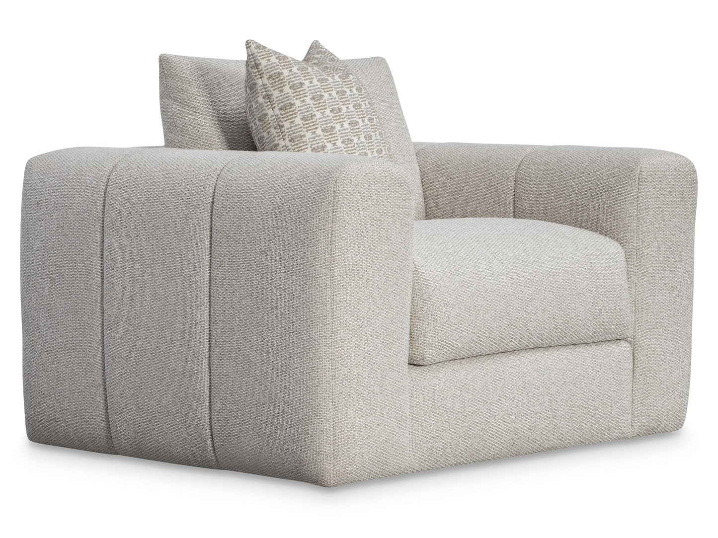 Vista Beige/Tan Fabric Swivel Chair - Ornate Home