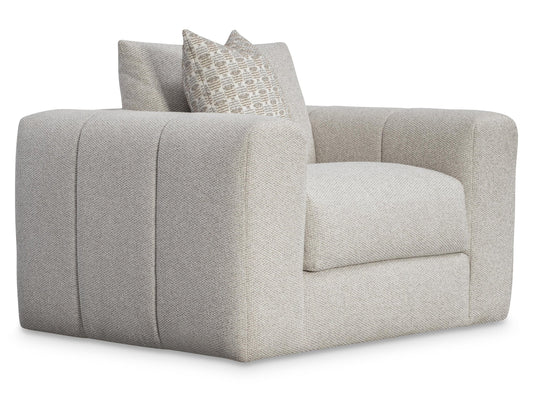 Vista Beige/Tan Fabric Swivel Chair - Ornate Home