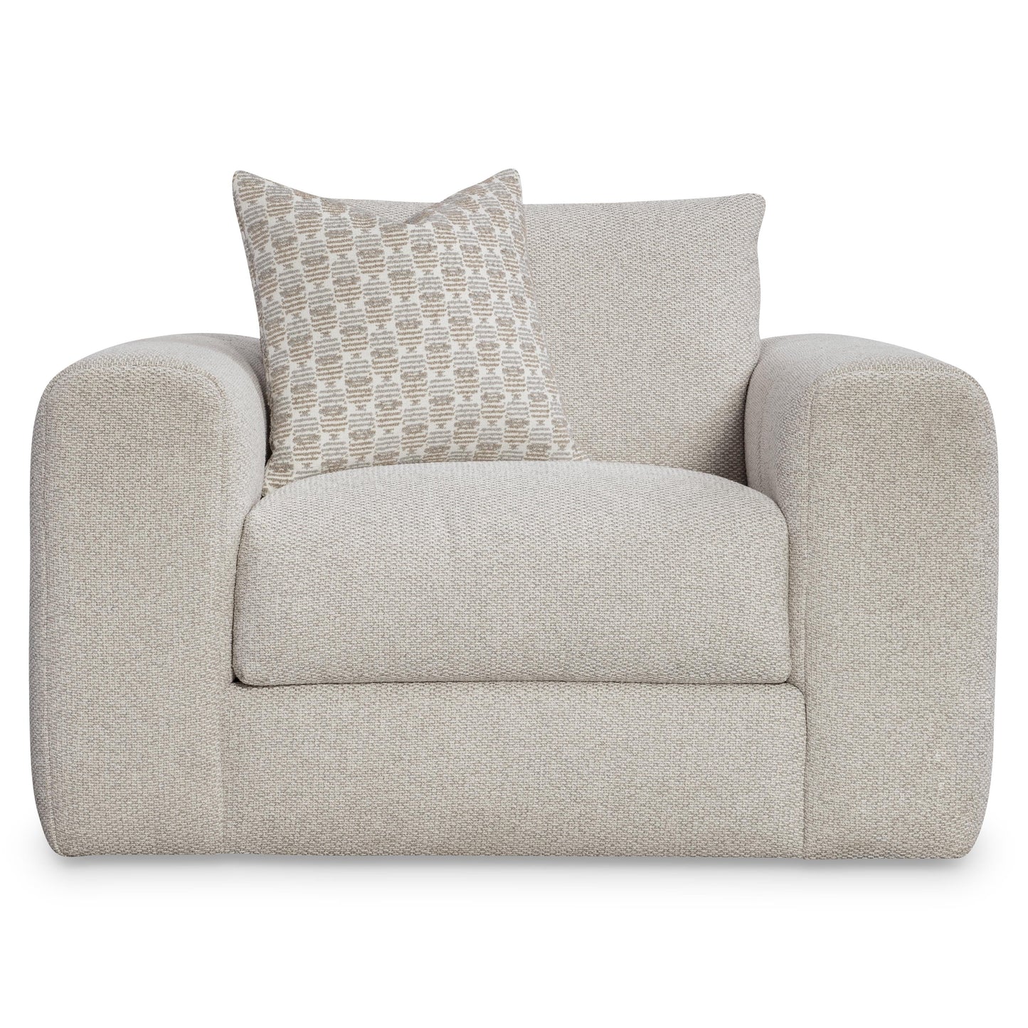 Vista Beige/Tan Fabric Swivel Chair - Ornate Home