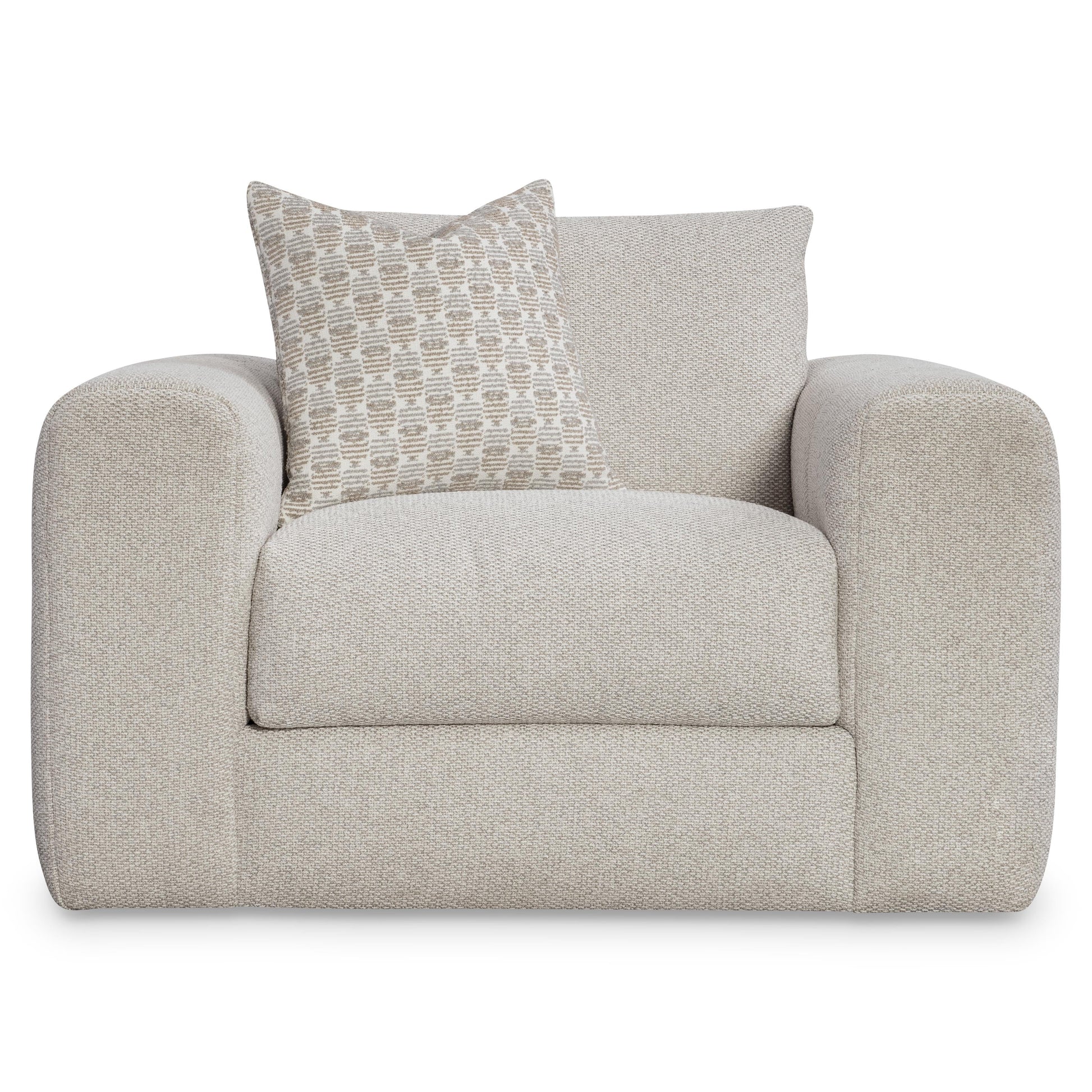 Vista Beige/Tan Fabric Swivel Chair - Ornate Home
