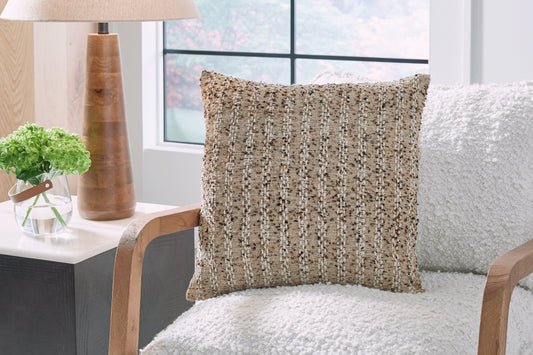 Vorlane Tan/Brown/White Pillow- Viva Furn
