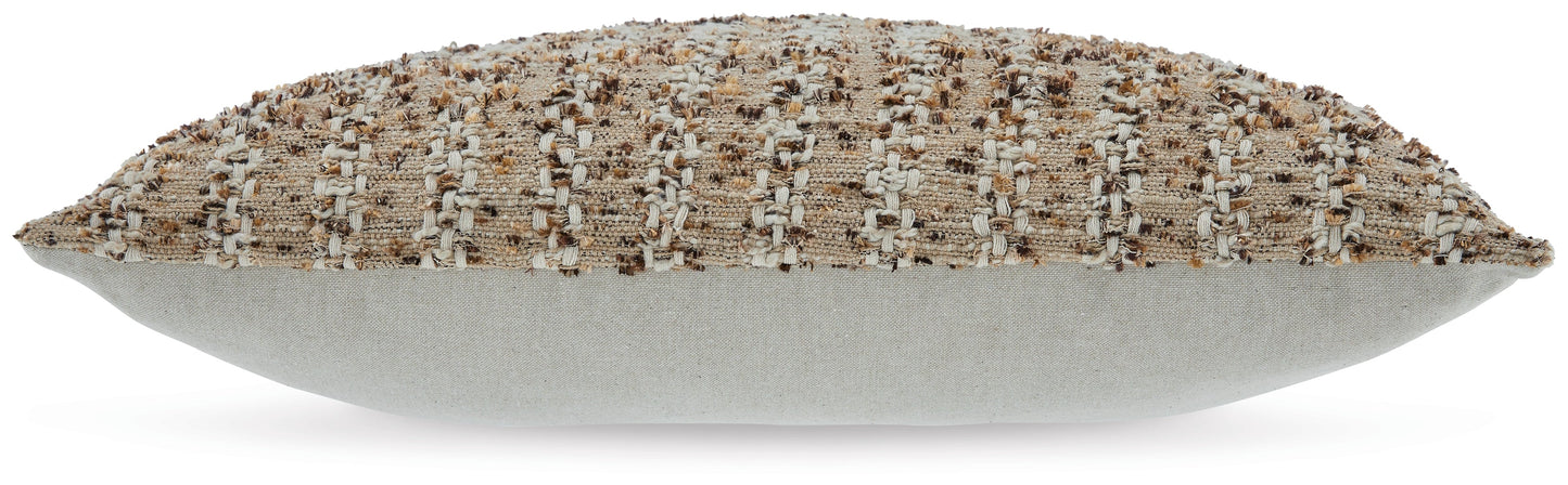 Vorlane Tan/Brown/White Pillow- Viva Furn