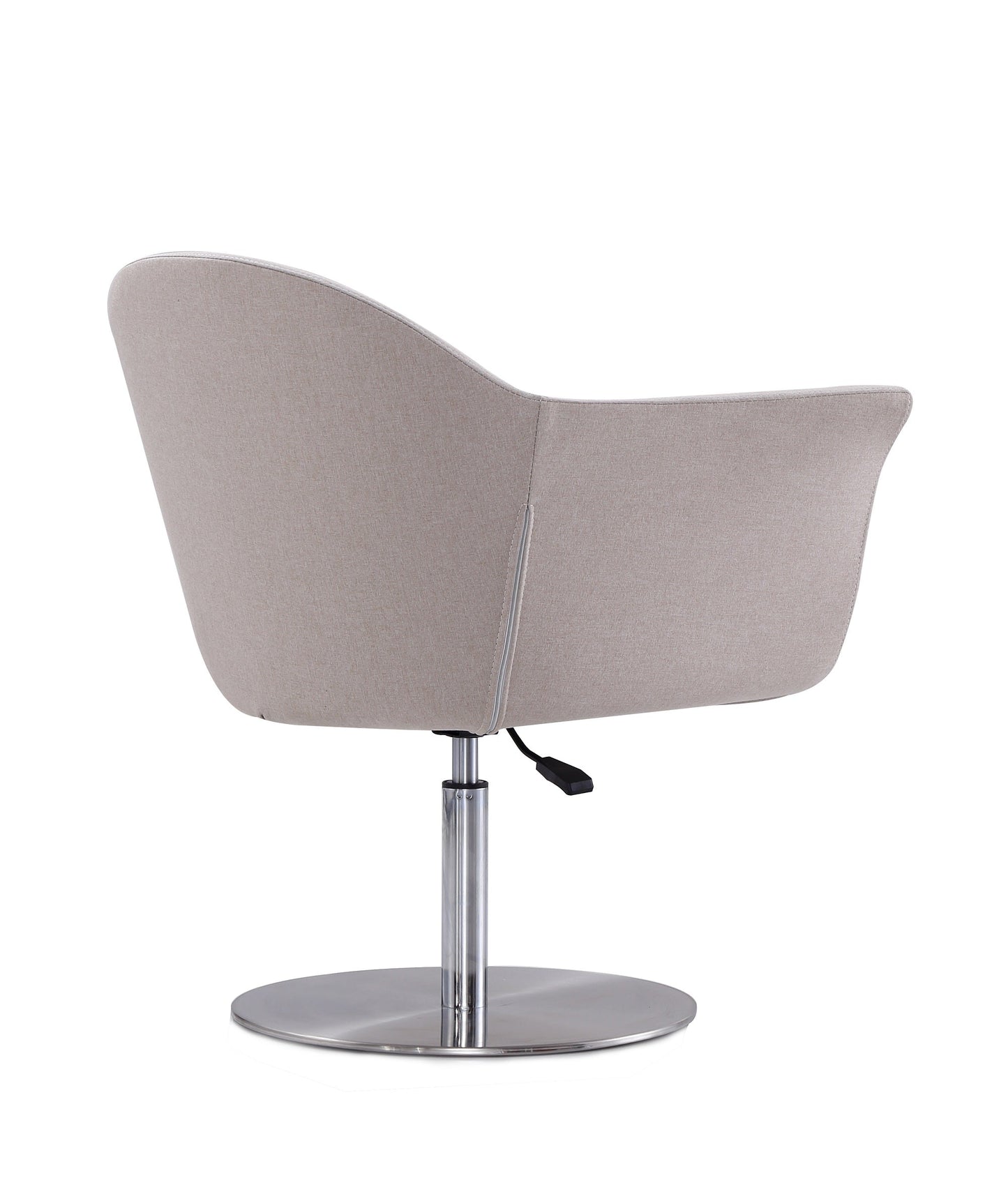 Voyager Swivel Adjustable Accent Chair in Barley and Brushed Metal - Ornate Home