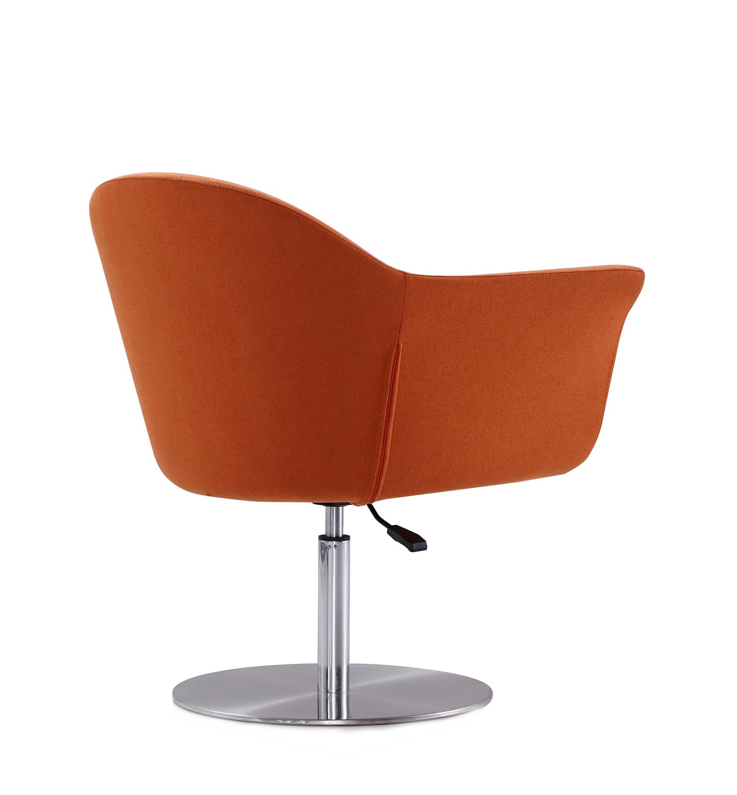 Voyager Swivel Adjustable Accent Chair in Orange and Brushed Metal - Ornate Home