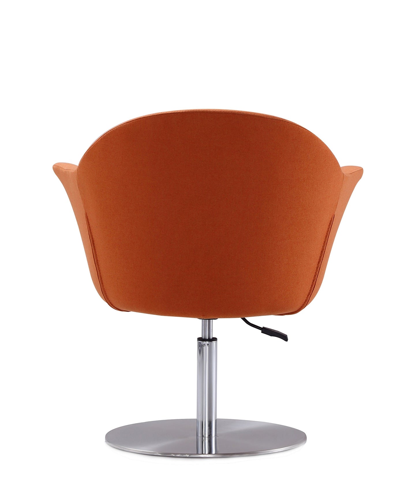 Voyager Swivel Adjustable Accent Chair in Orange and Brushed Metal (set of 2) - Ornate Home