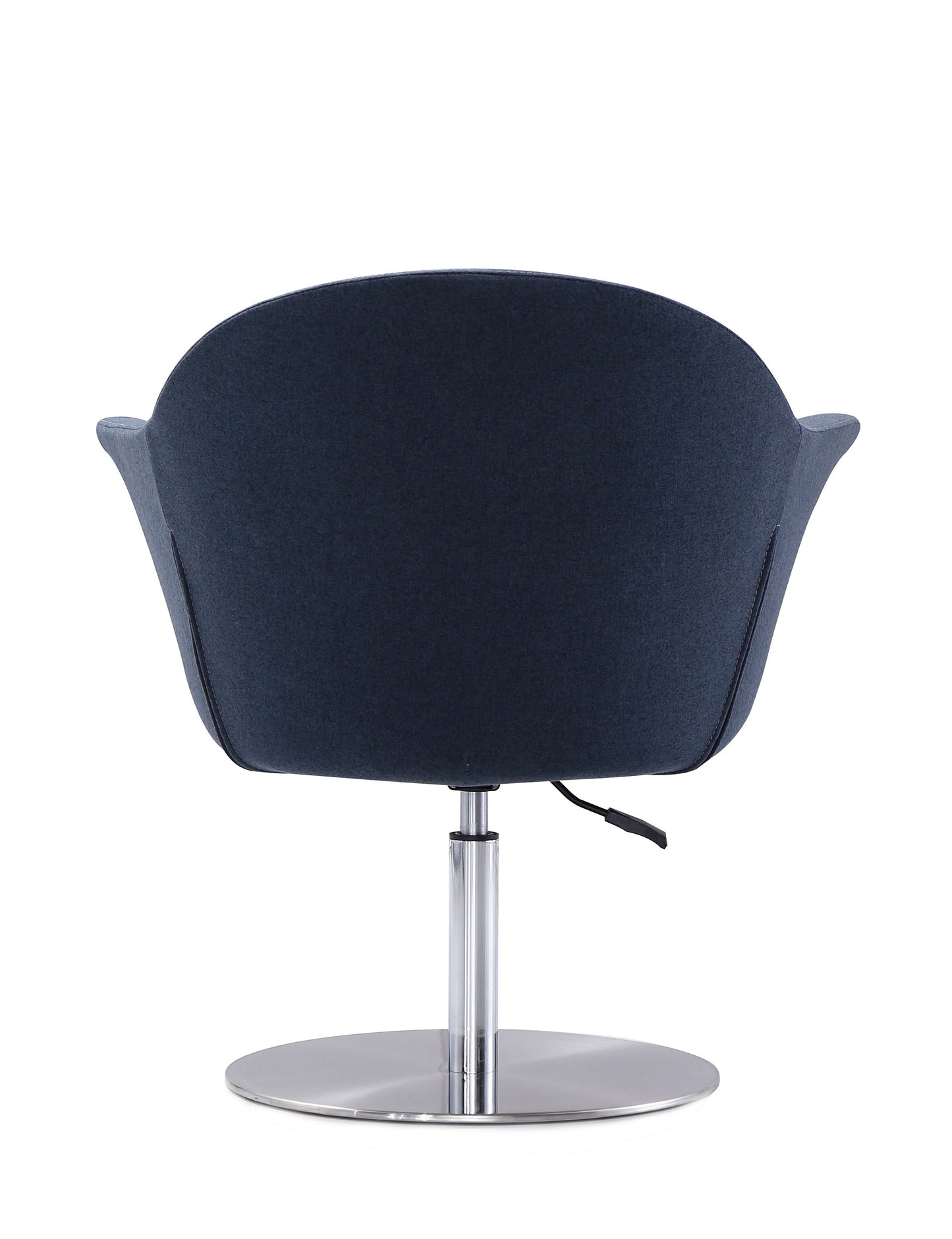 Voyager Swivel Adjustable Accent Chair in Smokey Blue and Brushed Metal - Ornate Home