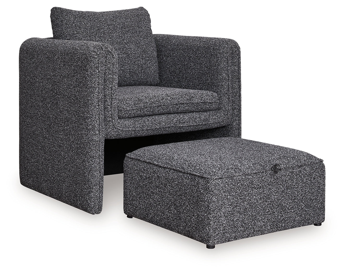 Vreni Charcoal/Black Accent Chair- Viva Furn