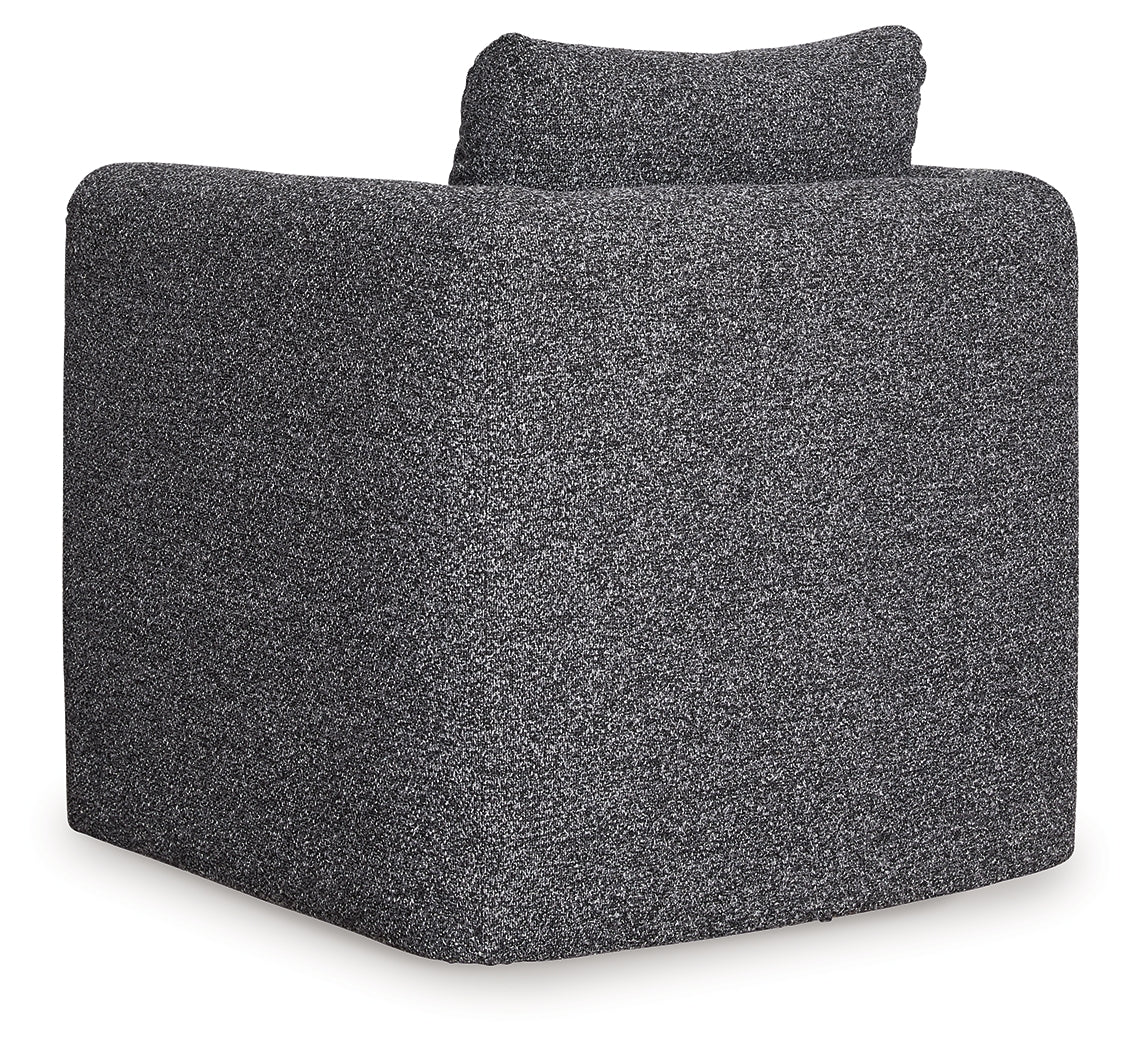 Vreni Charcoal/Black Accent Chair- Viva Furn