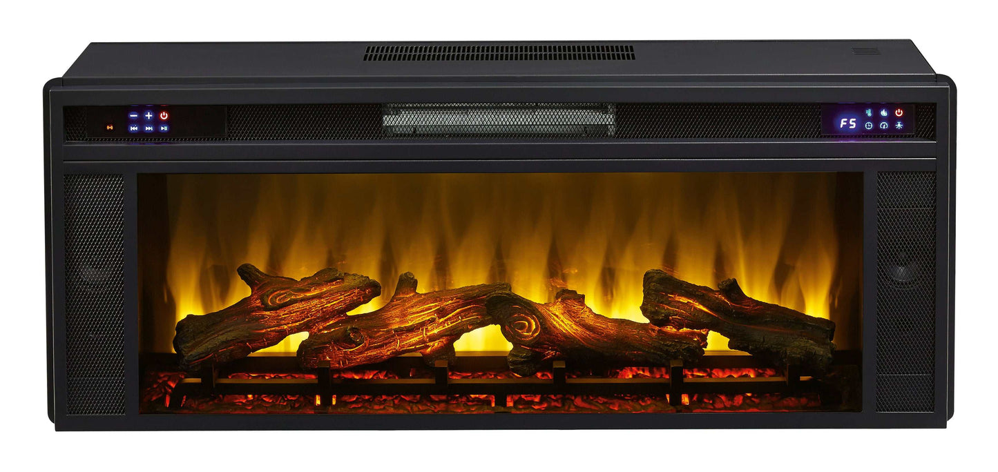 W100-12 / Electric Fireplace Insert Black 43" (Realistic Looking Logs)