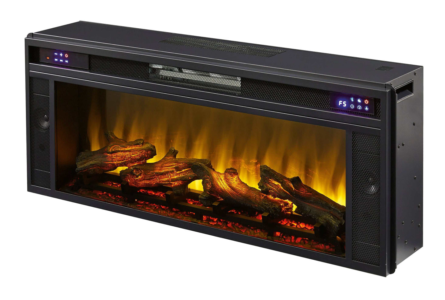 W100-12 / Electric Fireplace Insert Black 43" (Realistic Looking Logs)