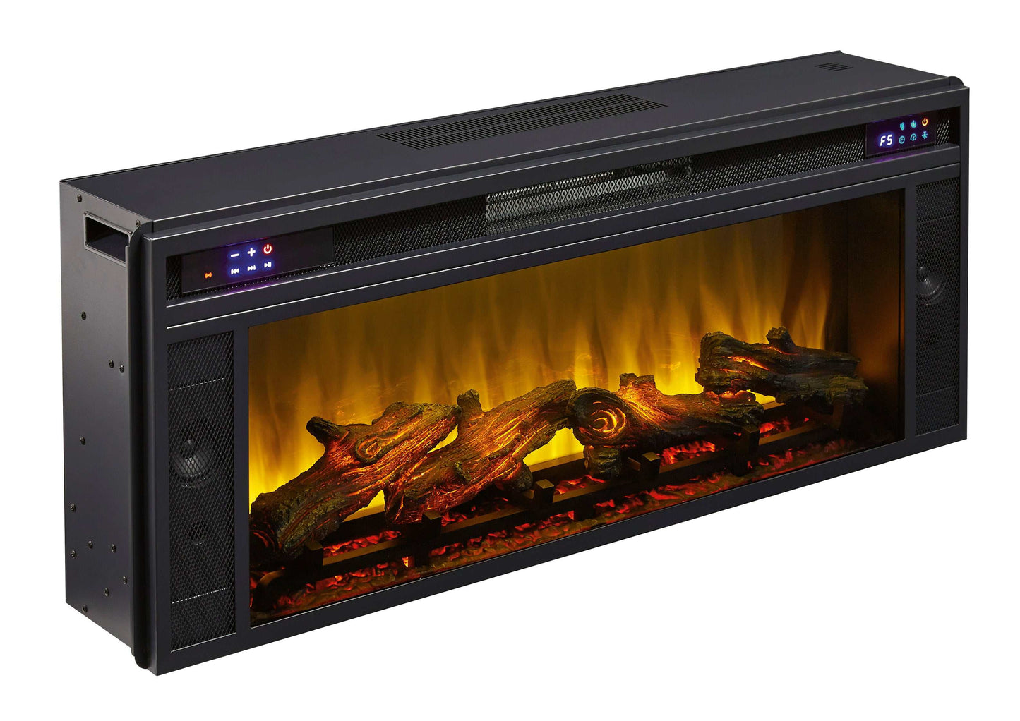 W100-12 / Electric Fireplace Insert Black 43" (Realistic Looking Logs)