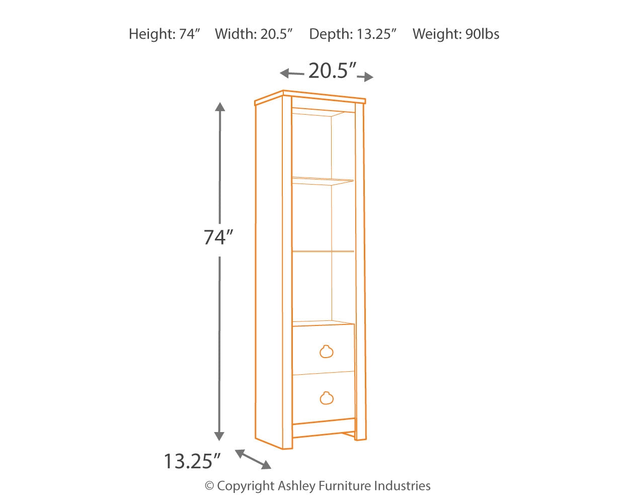 Willowton Whitewash 3-Piece Entertainment Center