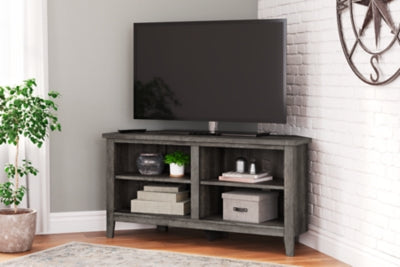 Arlenbry Gray Small Corner TV Stand - Ornate Home