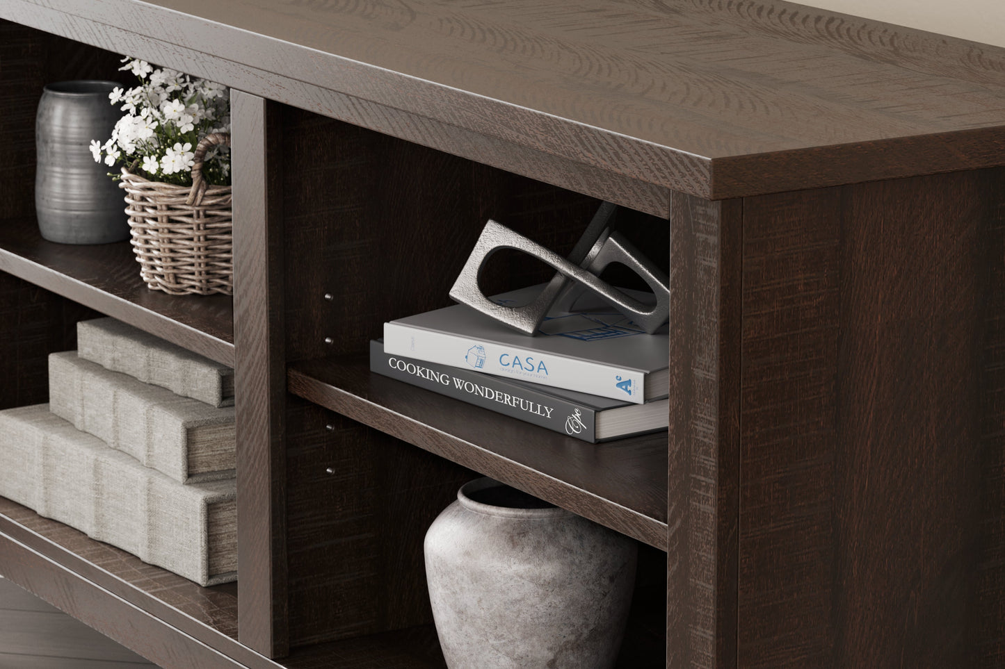 Camiburg Brown Corner TV Stand