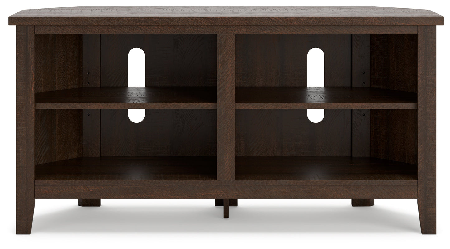 Camiburg Brown Corner TV Stand