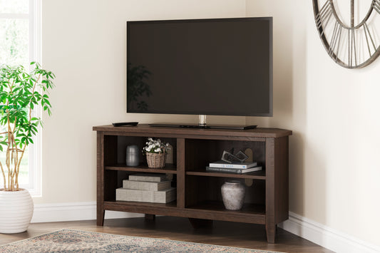 Camiburg Brown Corner TV Stand