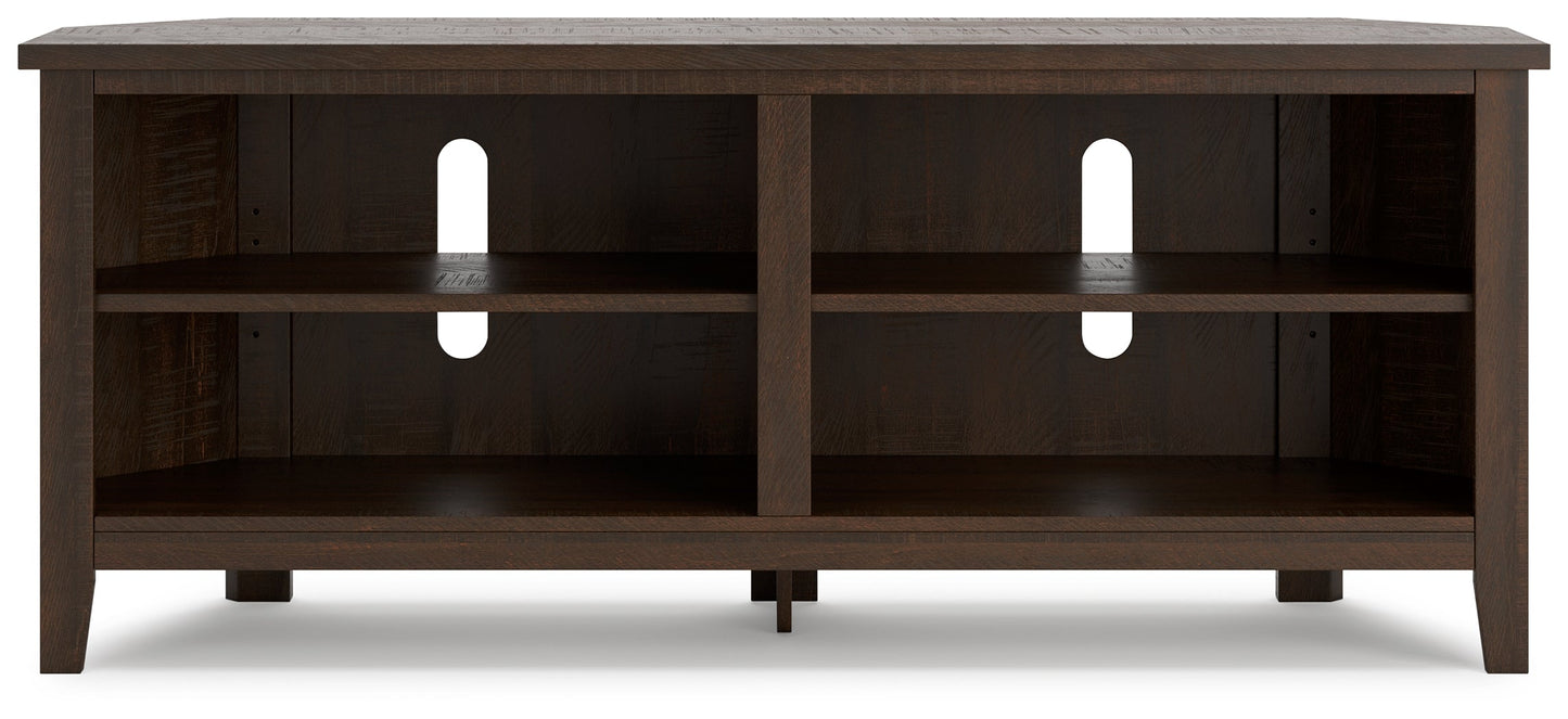 Camiburg Brown Corner TV Stand